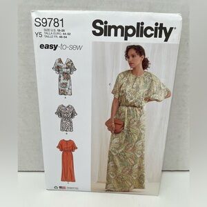 Simplicity Easy-to-Sew Pattern S9781 Sizes 18-26
